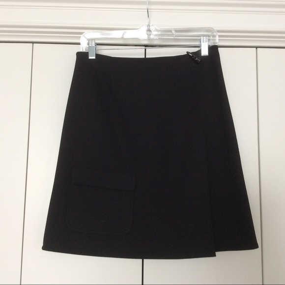 Talbots Black Wrap Skirt - Size 8 - Picture 9 of 12